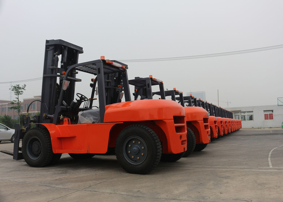 China Große Kapazität 10 Tonnen hydraulische Dieselmaterialtransport-Gabelstapler-mit Isuzu-Maschine fournisseur
