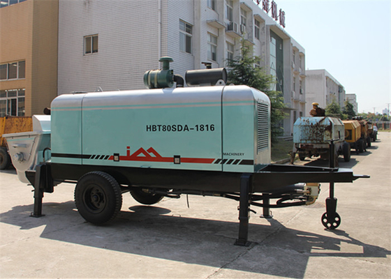 China 150M Lieferungs-Rohr-Dieselanhänger angebrachte Betonpumpe für Betonpumpe-Arbeiten fournisseur